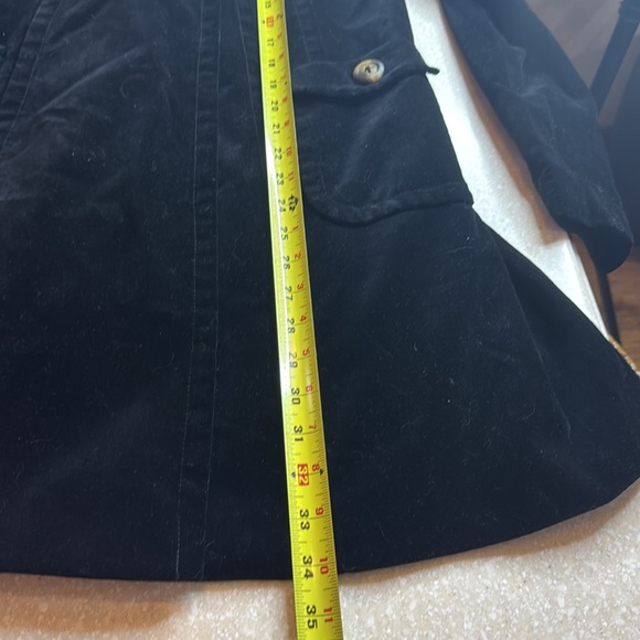 Boden Peacoat Jacket Velvet Like Black Sz 8 - Picture 8 of 9